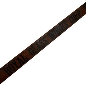 Antique Royal Glass Works Long Island City NY Ironside Wooden Yard Stick Inches